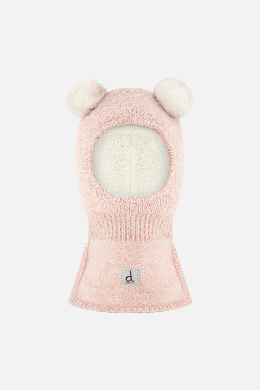 Knit Bear Balaclava Pale Dusty Pink