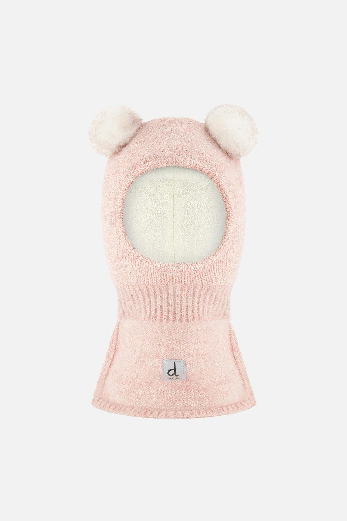 Knit Bear Balaclava Pale Dusty Pink