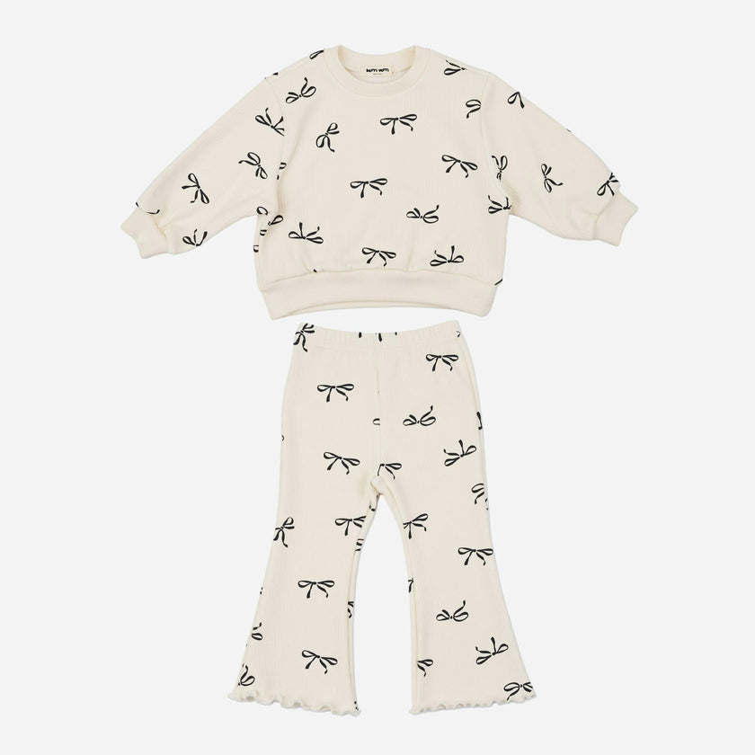 Ava Ribbon Sweatshirt Set