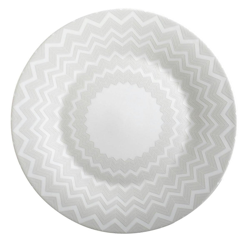 Charger Plate ZIG ZAG  White diam. 12.5"