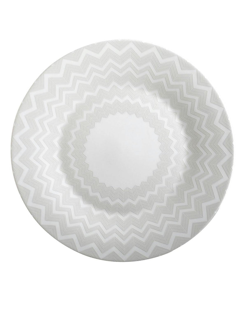 Charger Plate ZIG ZAG  White diam. 12.5"