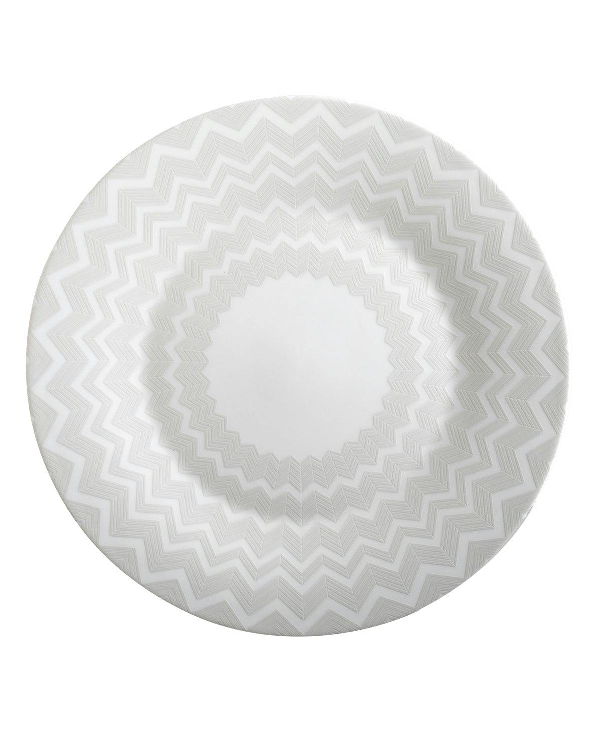 Charger Plate ZIG ZAG  White diam. 12.5