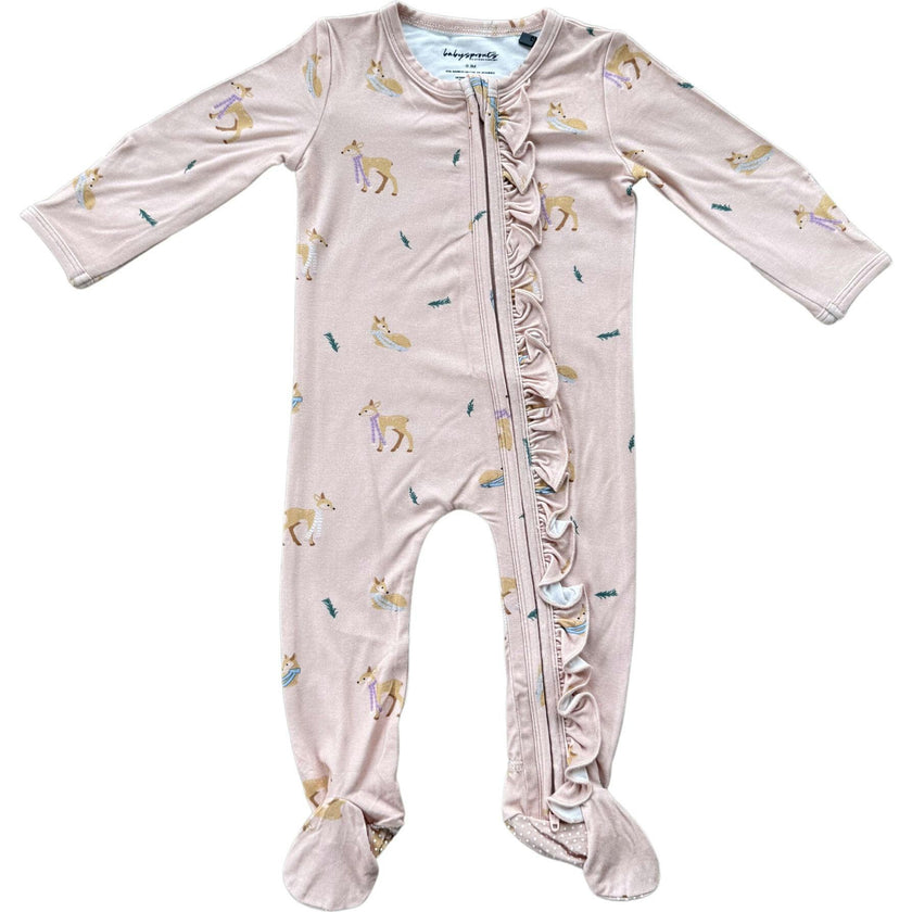 Footie Romper Lavender Cloud Checkered