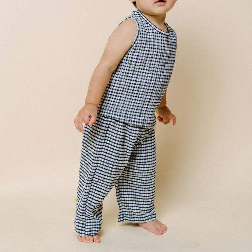 Jio Stripe Tank & Pull-on Set - Navy