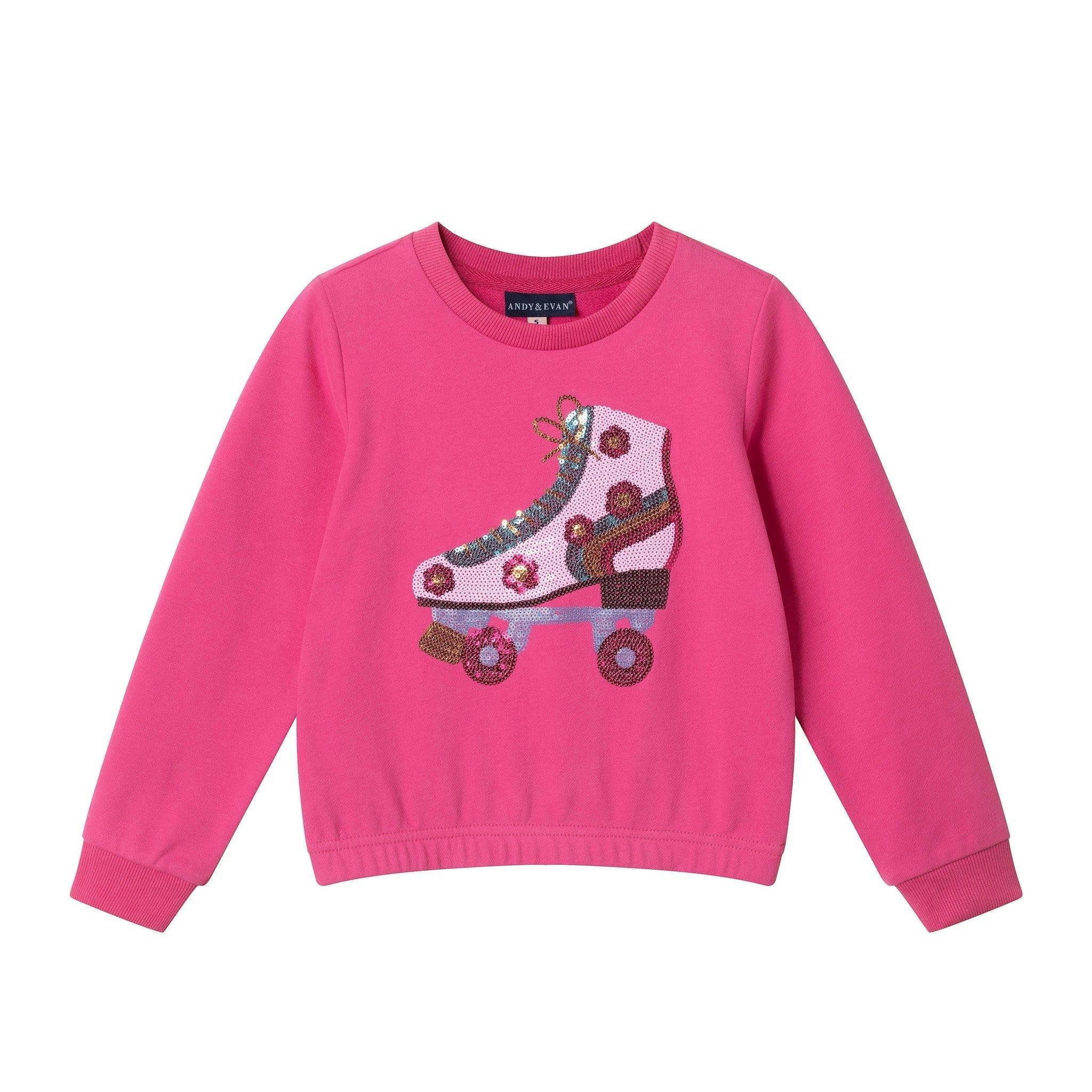 Girls Sequin Graphic Sweatshirt | Pink Poodle