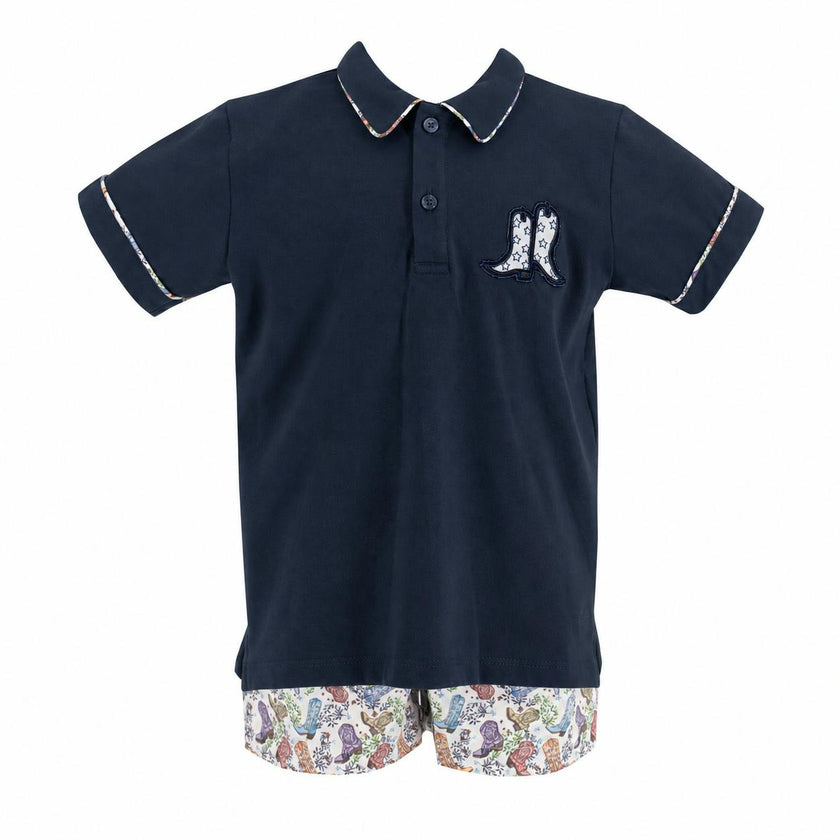 Fields Boy Polo Set - Boots - Navy