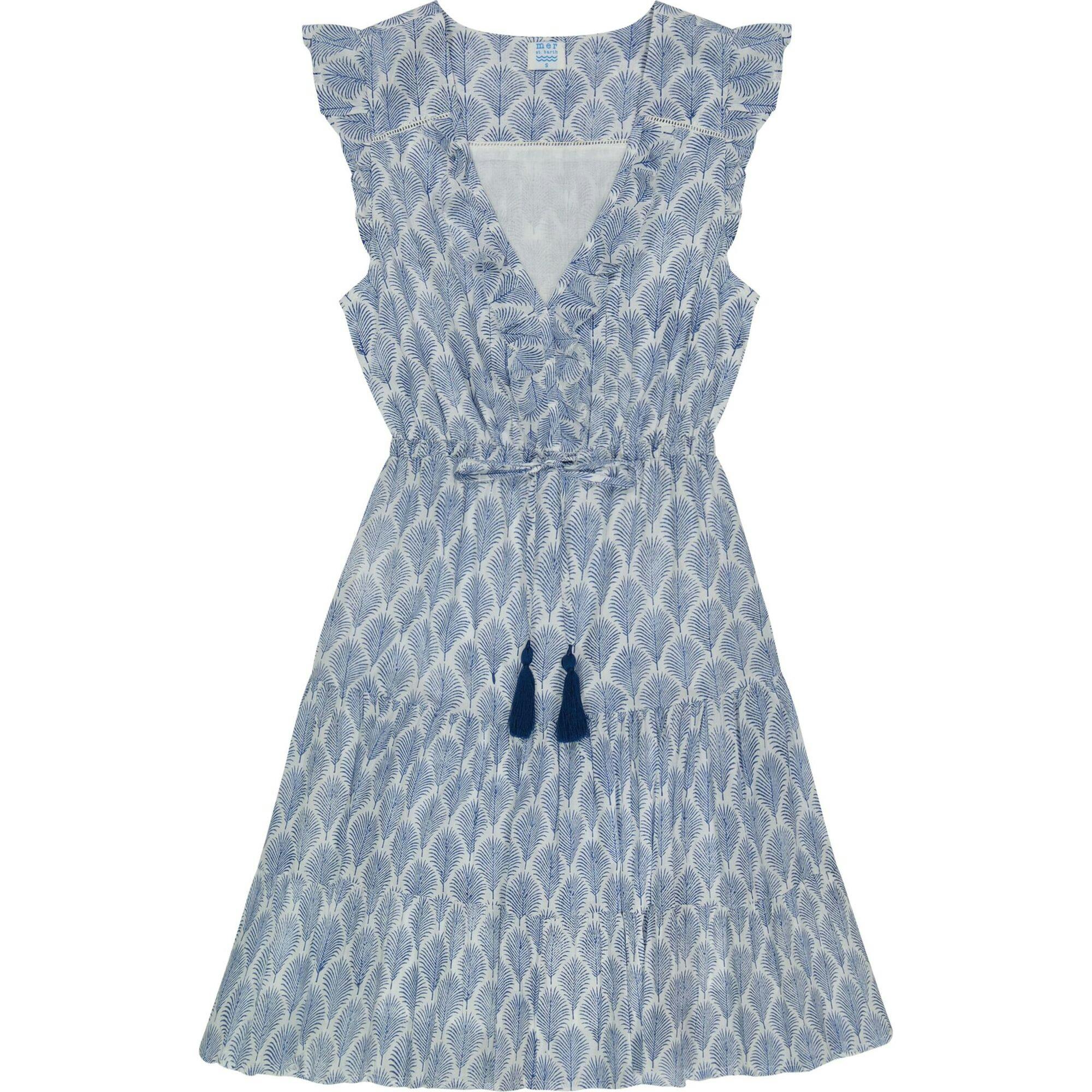 Giselle Women's Mini Dress Navy Feather, Blue