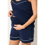 Women's Pima Maternity Shorts in Periwinkle