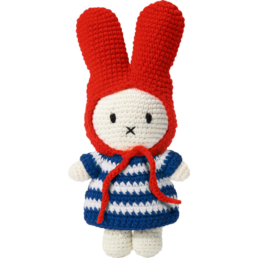 Miffy in Striped Crochet Dress