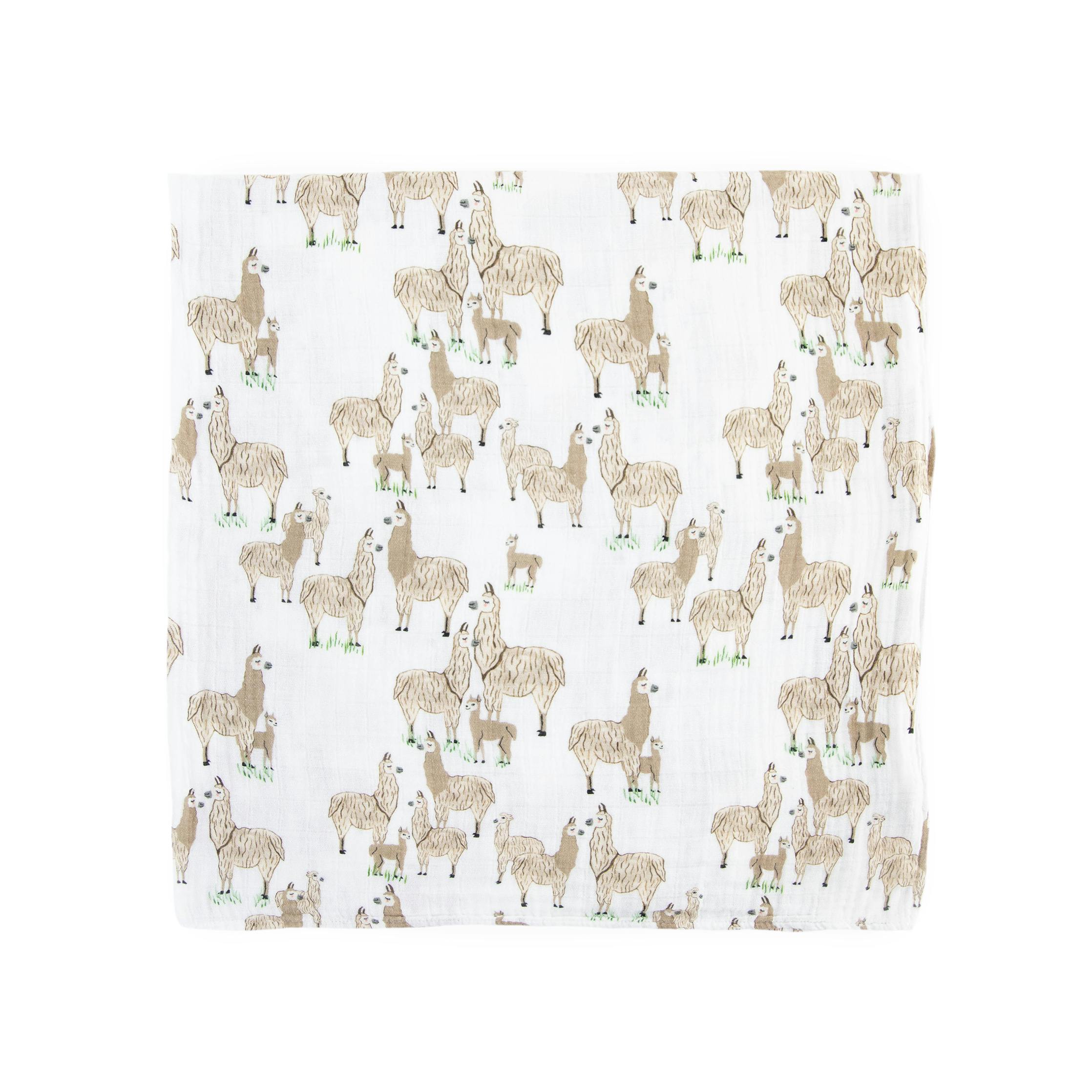 Cotton Muslin Swaddle Blanket - Llama Llama