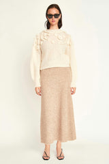 Moritz Embroidered Pullover in Alabaster