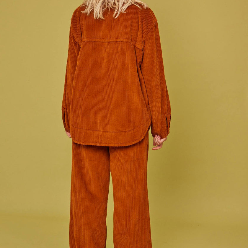 Adult Jagger Rust Cord Overshirt