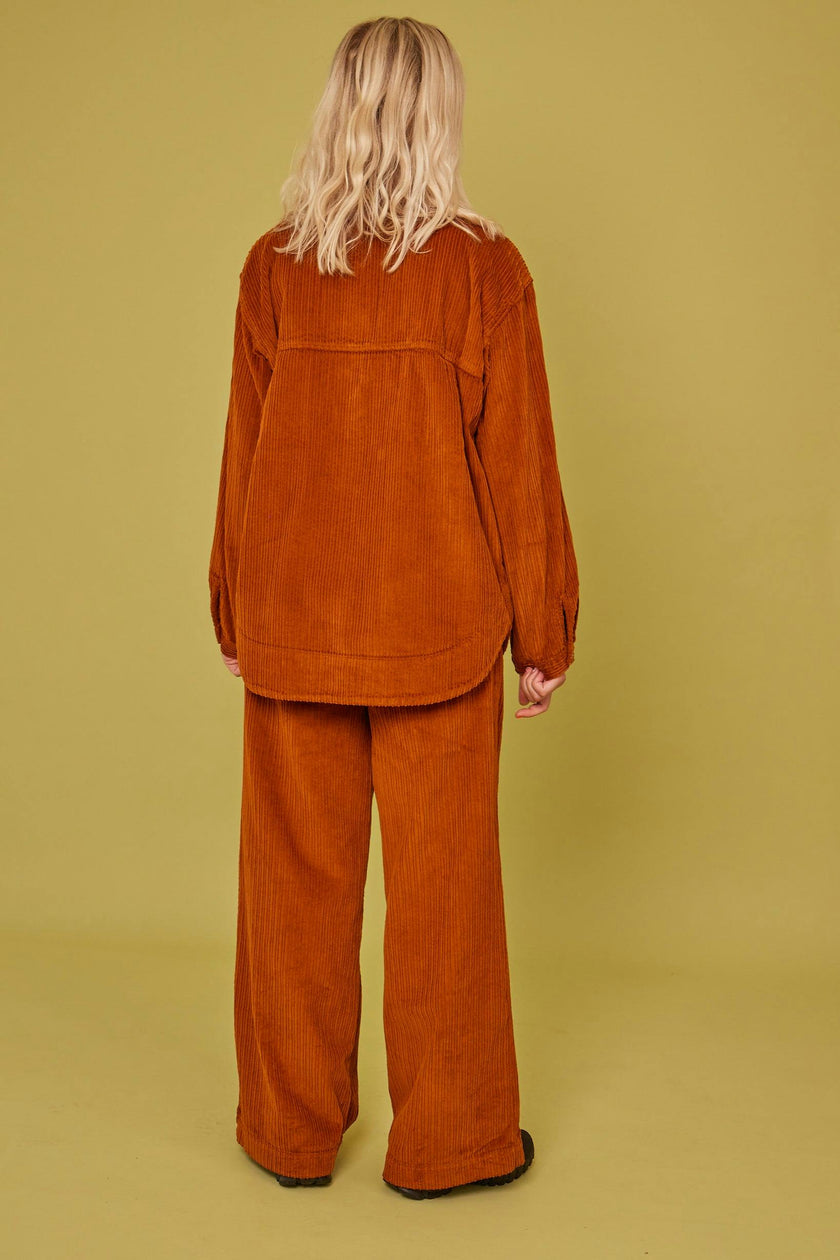 Adult Jagger Rust Cord Overshirt