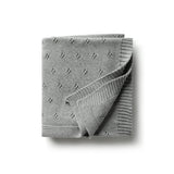 Transfer Flower Knit Baby Blanket