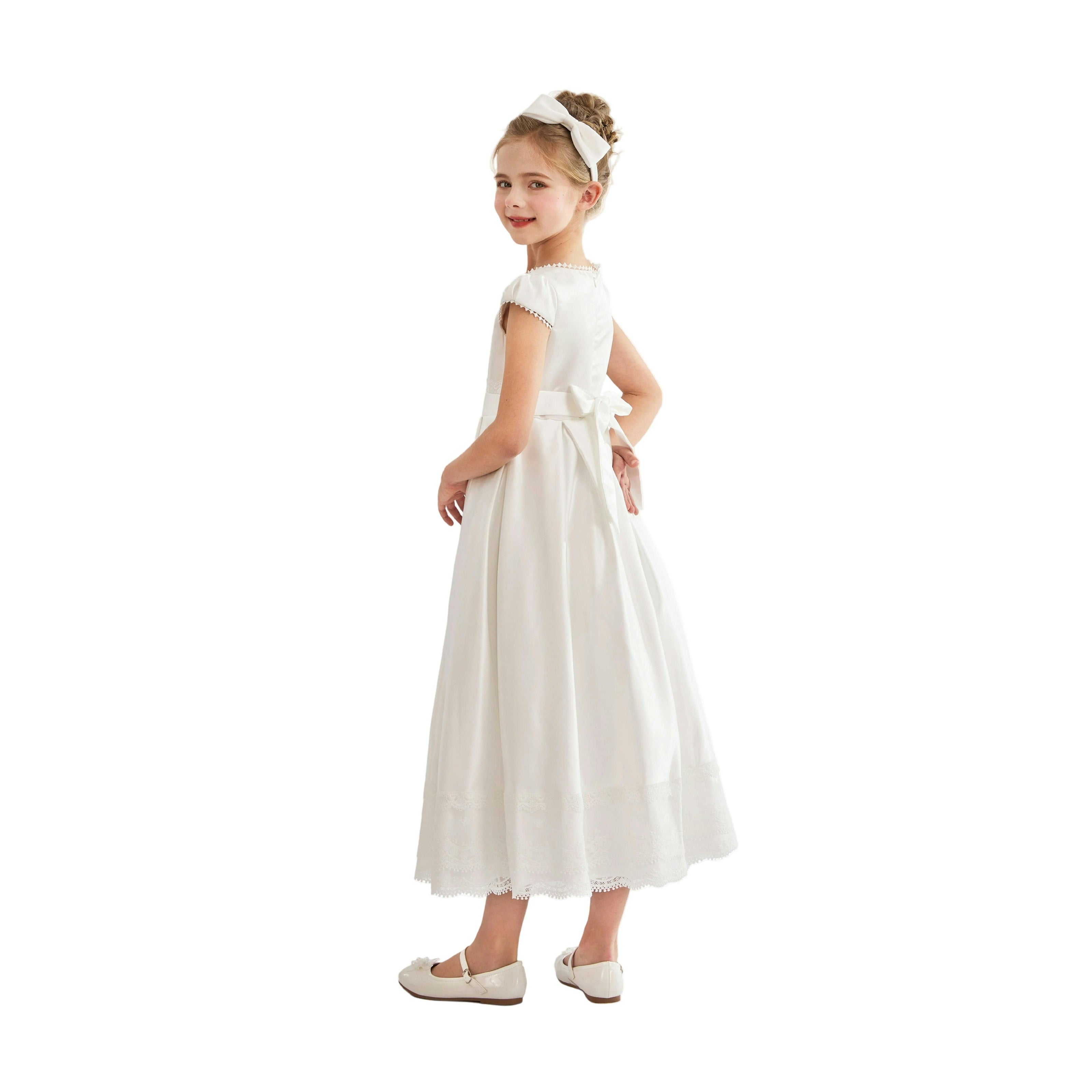 White Pearl-Trim Havenelle Dress