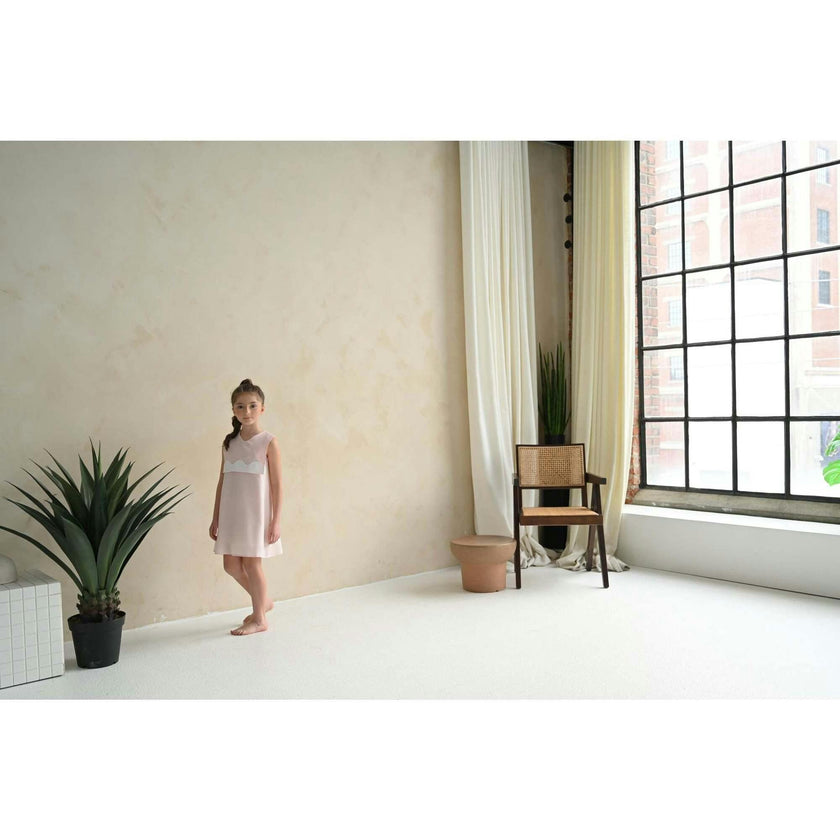 Lucy dress (blush pink/ivory)