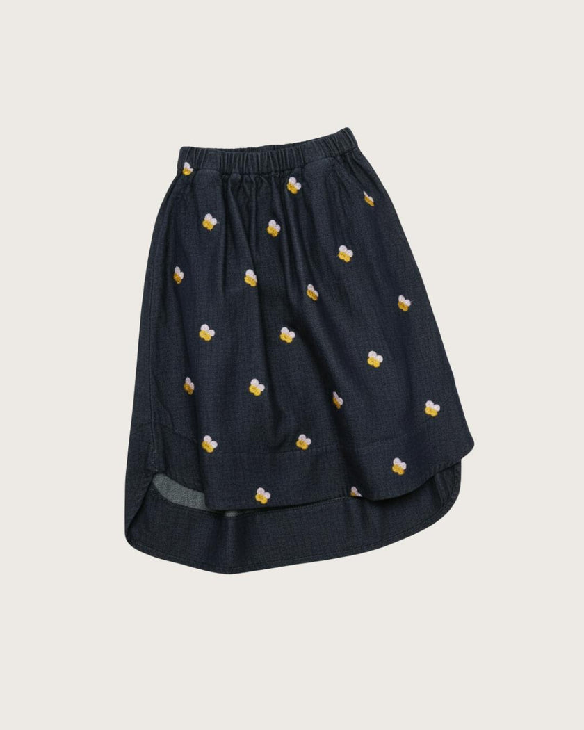 Kids Linnea Embroidered Denim  Skirt