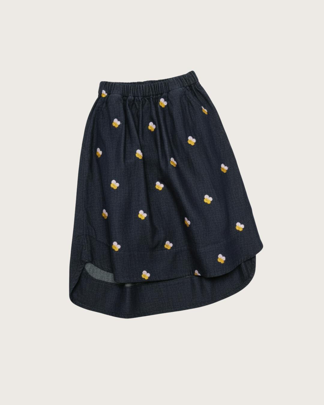 Kids Linnea Embroidered Denim  Skirt