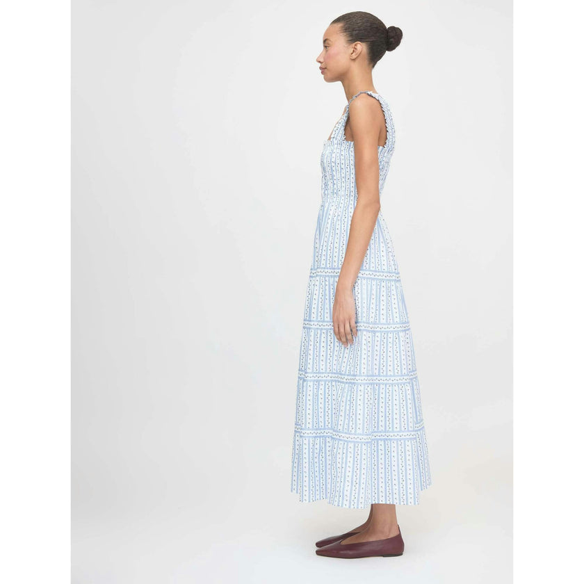 The Kimmy Nap Dress - Blue Petal Stripe