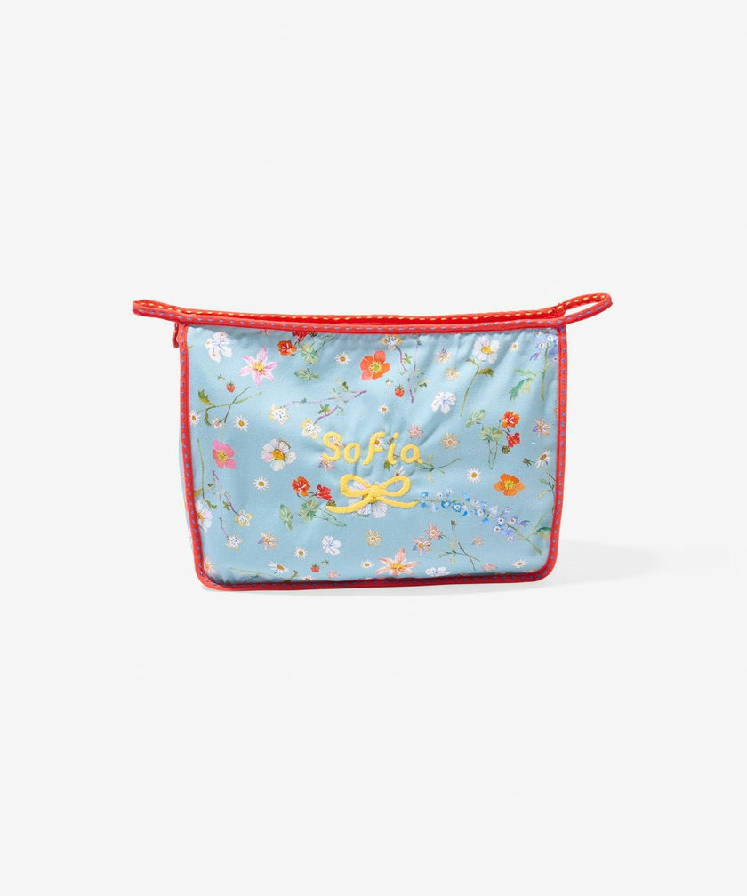 Large Zip Bag, Light Floral