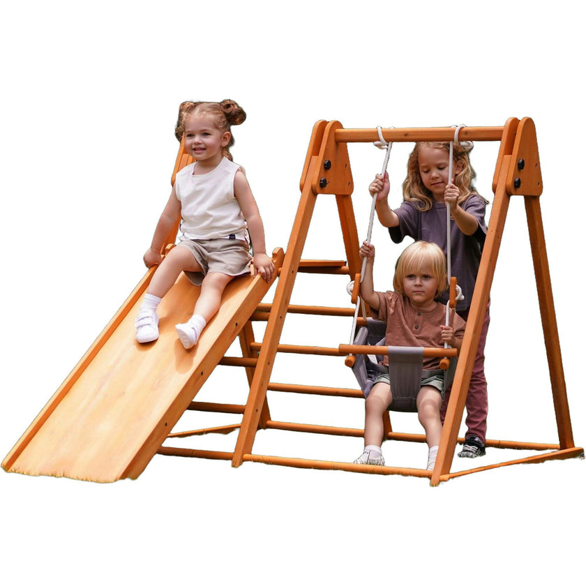 Juniper Folding Indoor & Outdoor Playset | Wooden Climber for Toddlers