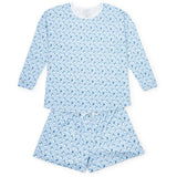 Anna Women's Longsleeve & Short Set - Penguin Party Blue