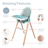 Children of Design 6 in 1 Classic High Chair with Cushion