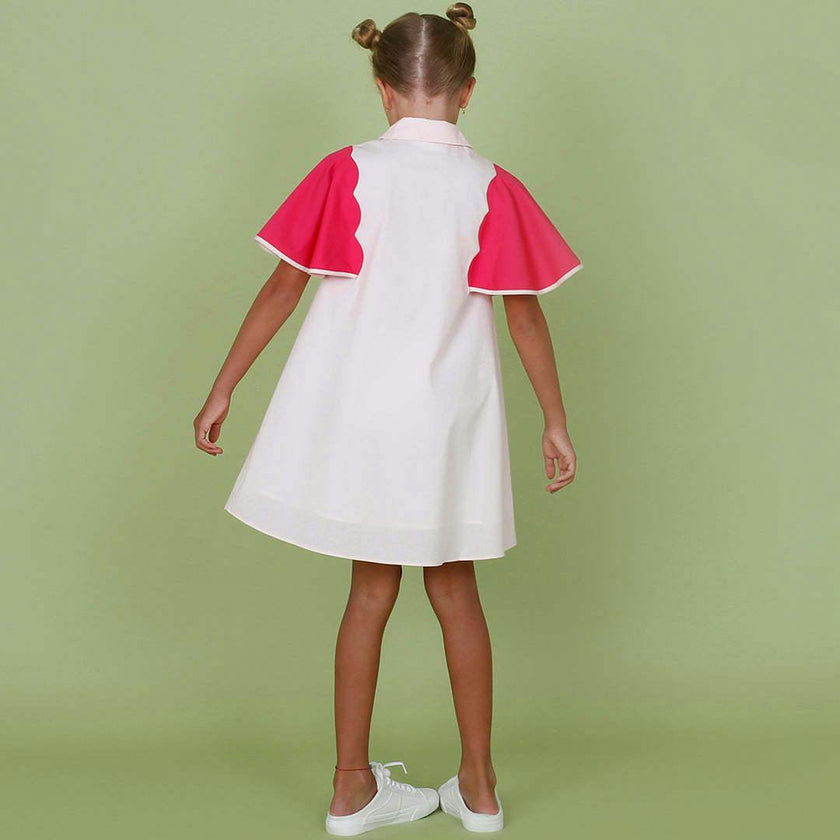 Lulu dress (blush pink/hot pink)