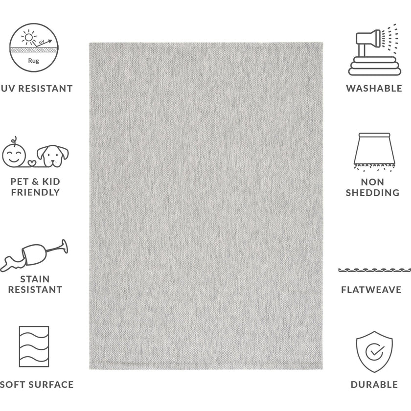 Courtyard Orion Indoor/Outdoor Rug, Grey