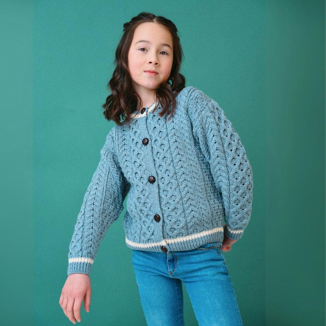 London Days Merino Cardigan - Duck Egg