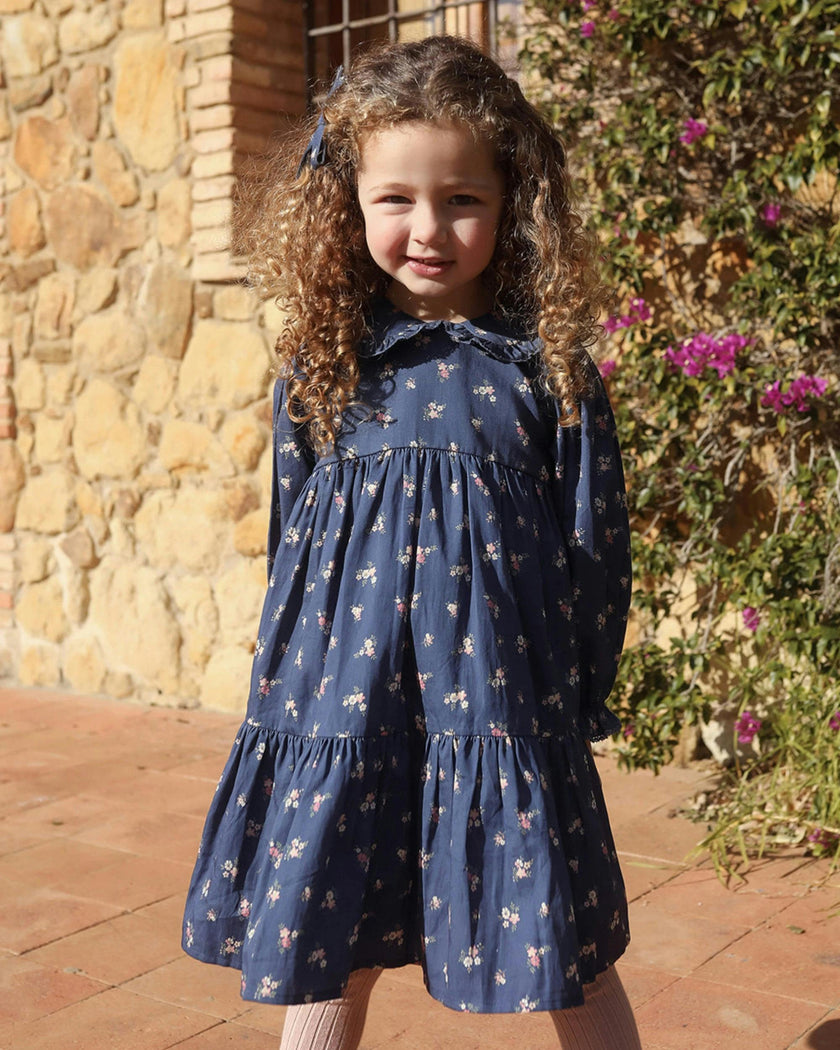 Marguerite Dress - Ditsy Bouquet Navy