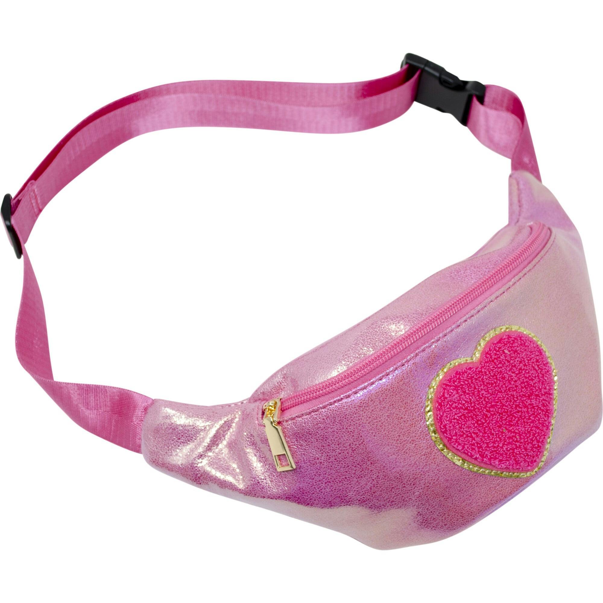 Shiny Heart Patch Sling Bag