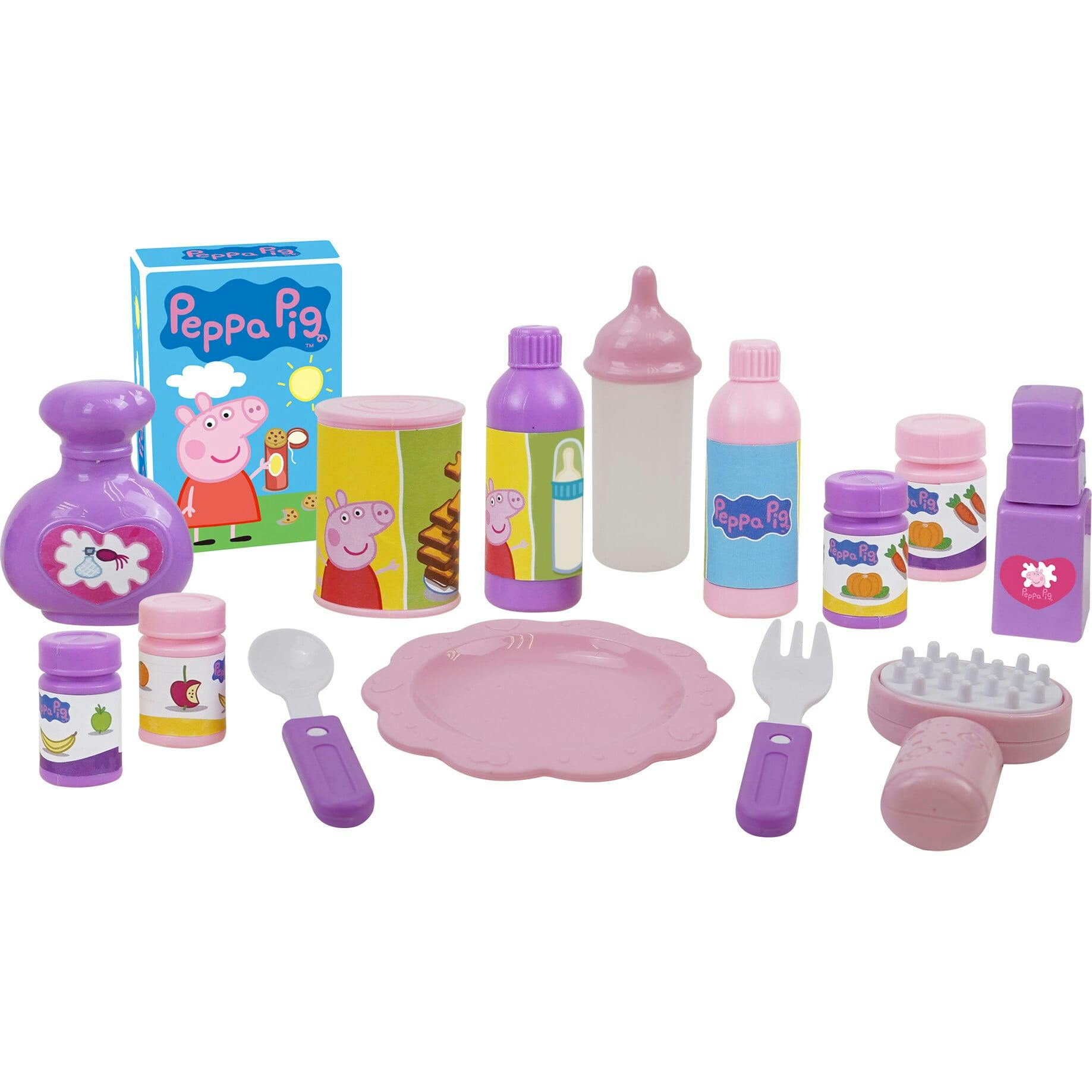 Peppa 19 Piece Doll Sleep N' Play Set - Pink & White Dots
