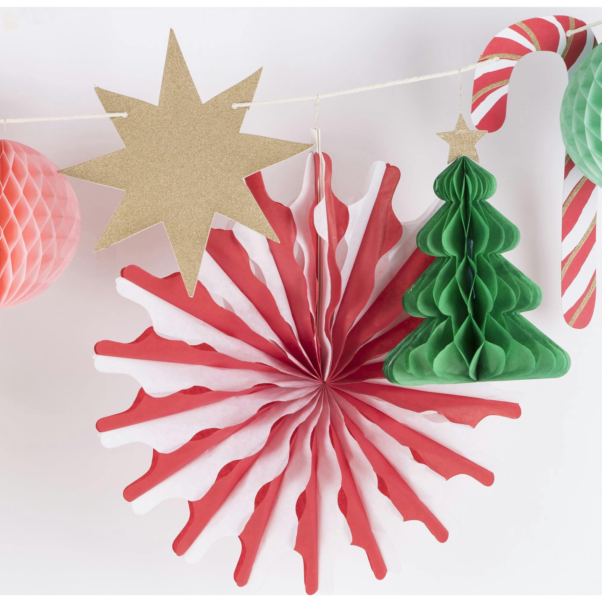 Xmas Honeycomb Garland