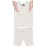 Shoulder Ruffle Top & Short Set
