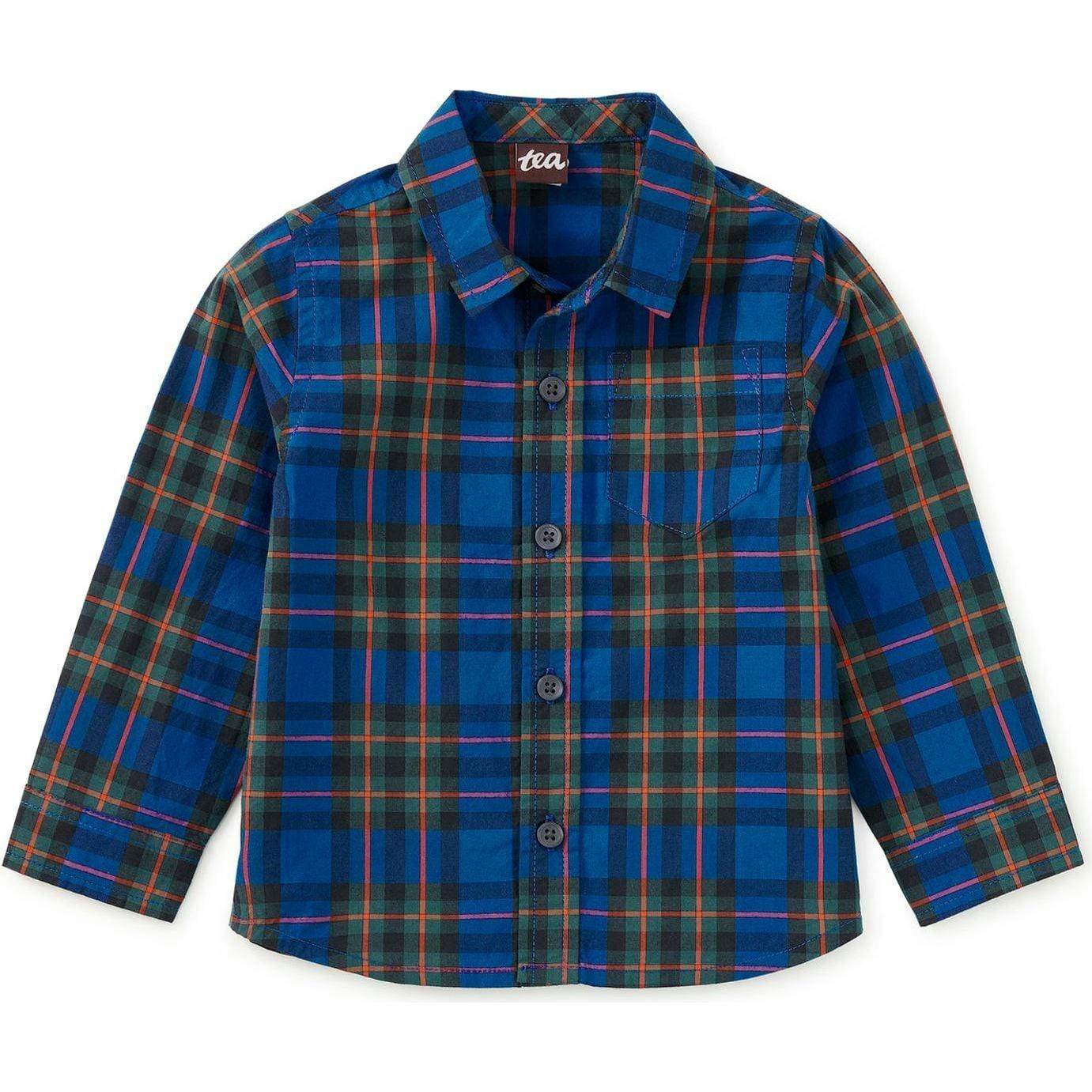 Plaid Button Up Shirt, Blue