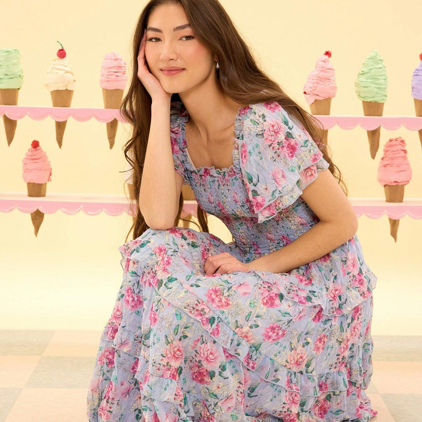 Winnie Dress in Peony Blossoms