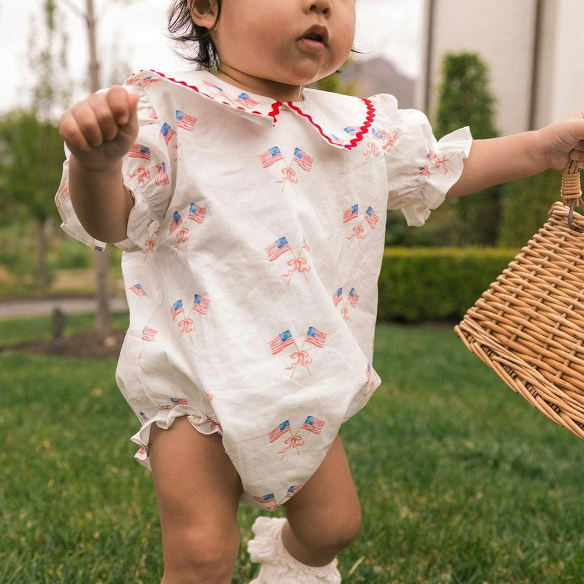 Baby Maisy Romper in Star Spangled