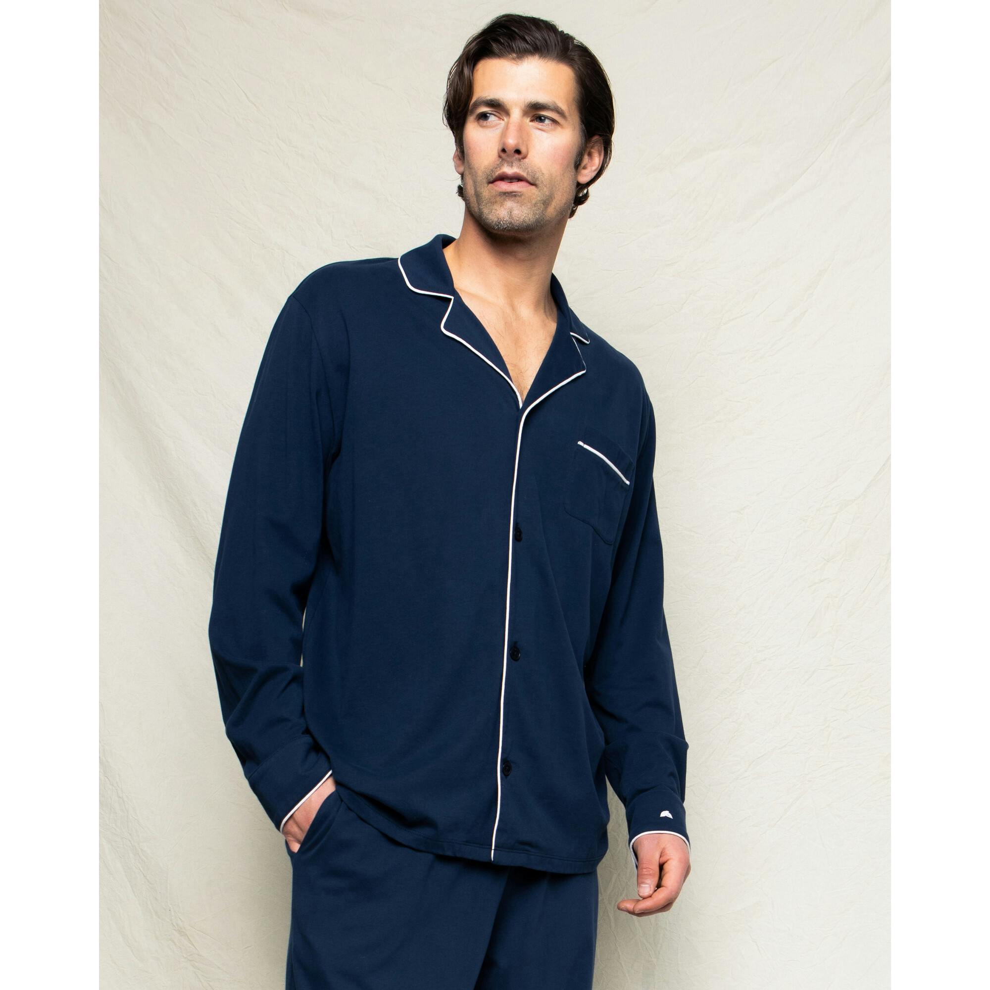 Men's Pima Pajama Set in Black