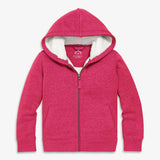 Kids teddy fleece-lined zip hoodie