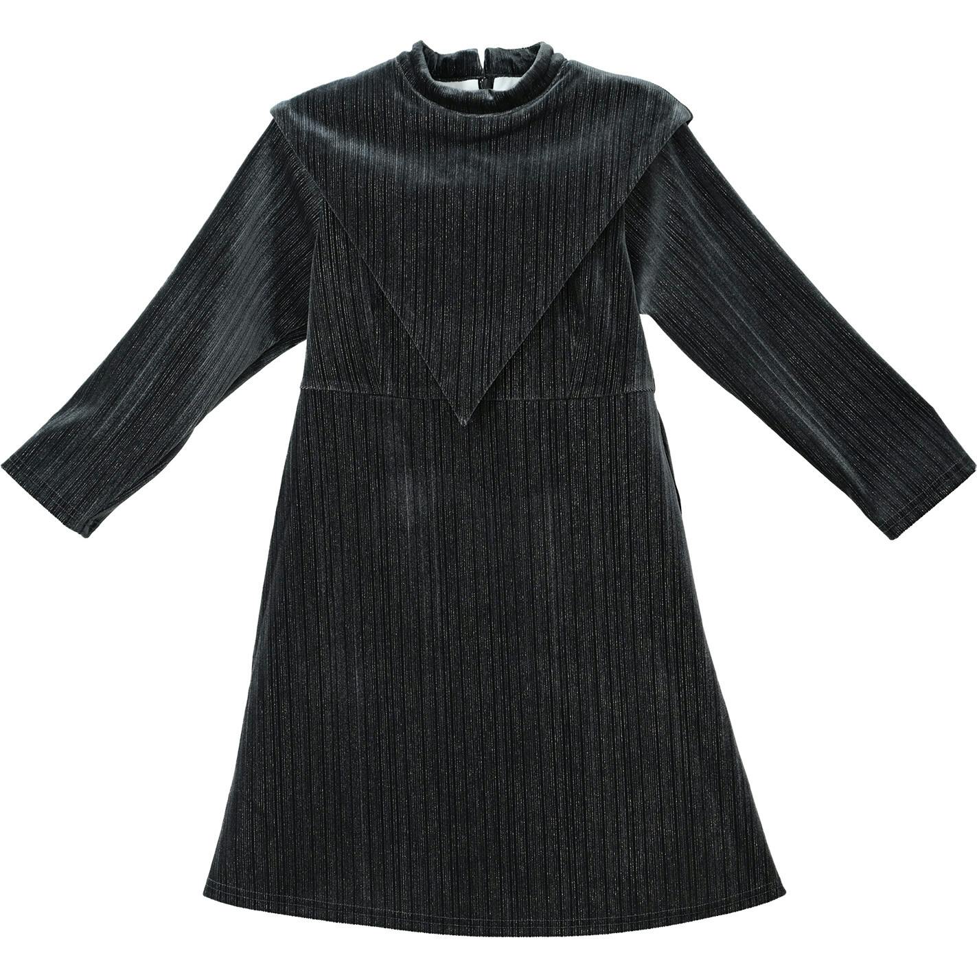 Leila dress (gray velvet)