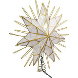 14-Inch 7-Point Natural Capiz Star Lighted Treetop