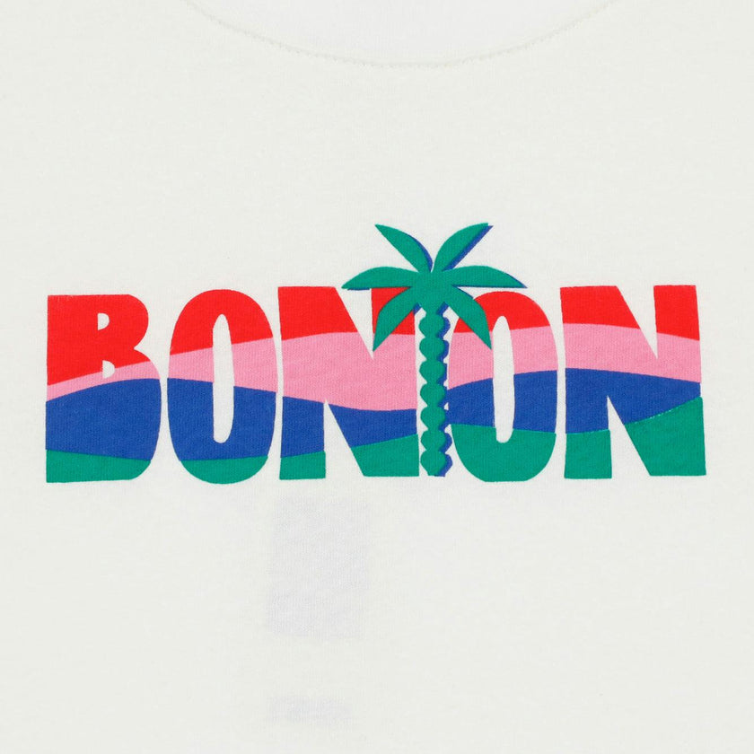 BONTON Tubo Palmier T-Shirt - Ecru Bonton