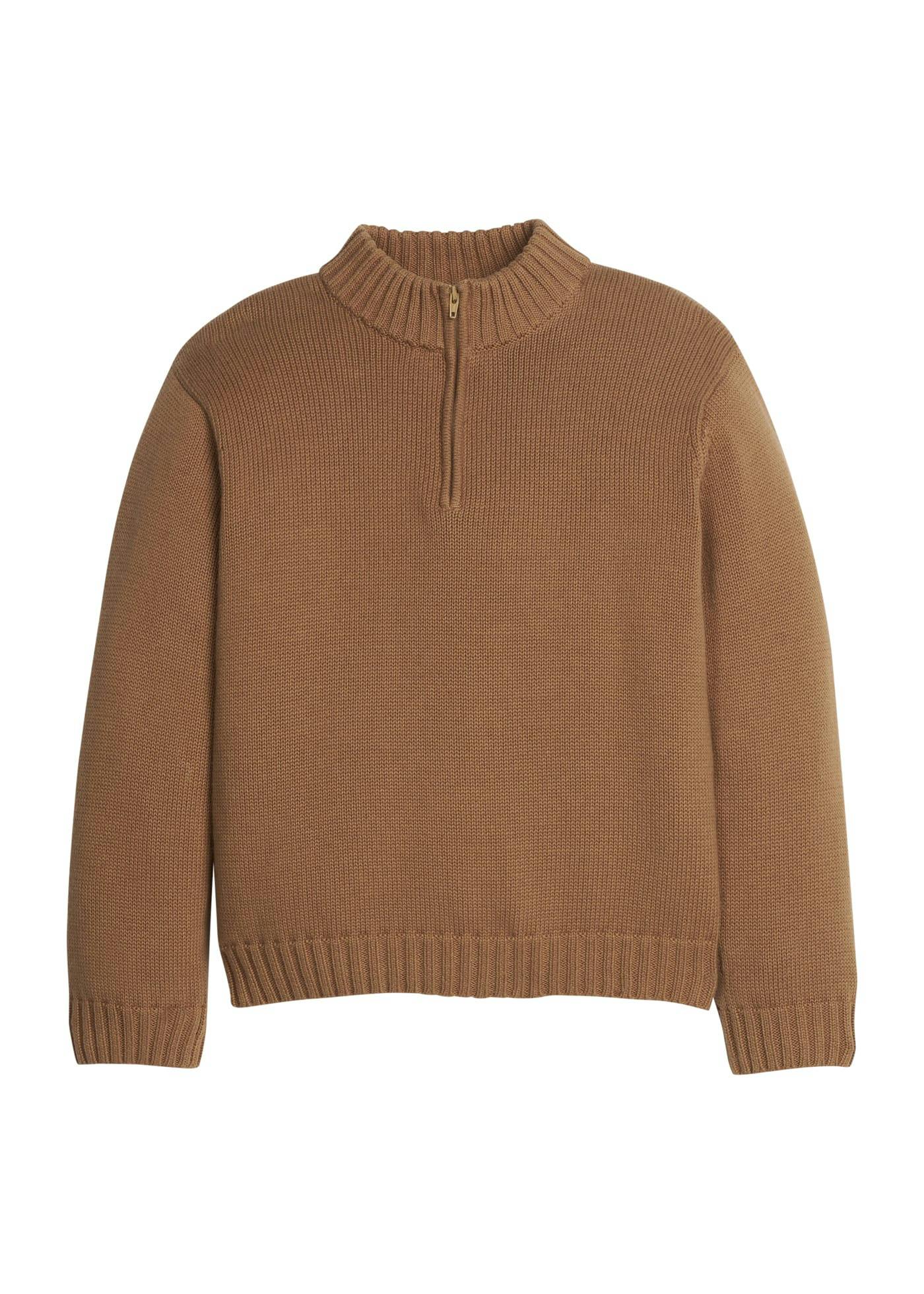 Quarter Zip Sweater - Chestnut