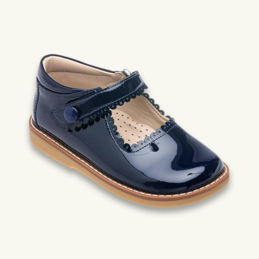 Mary Jane | Navy Blue Patent Leather