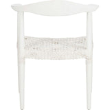 Juneau Leather Woven Accent Chair