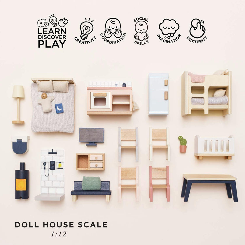Complete Dolls House Furniture Set