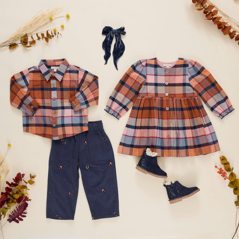 Boys Long Sleeve Jack Shirt - Hayride Plaid