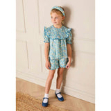 Leontyne Floral Elasticated Waist Bloomers in Blue Made with Liberty Fabric (1mth-3yrs)