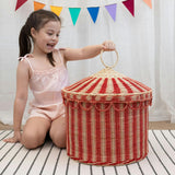 Circus Tent - Toy Basket / Red & Straw